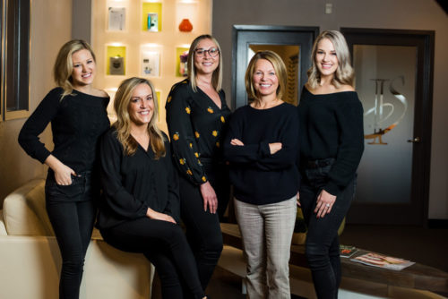 The Incredible Smiles team: Dr. Lori Kemmett, DDS; Dr. Alyssa Ellsworth, DDS; Anna Shockley, Gina Traugutt, hygienist, Miesha Sloat -assistant